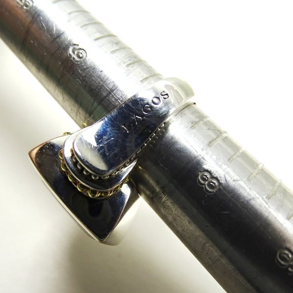 Sterling Silver 18K Yellow Gold White Topaz Ring Size 7 - Picture 11 of 11